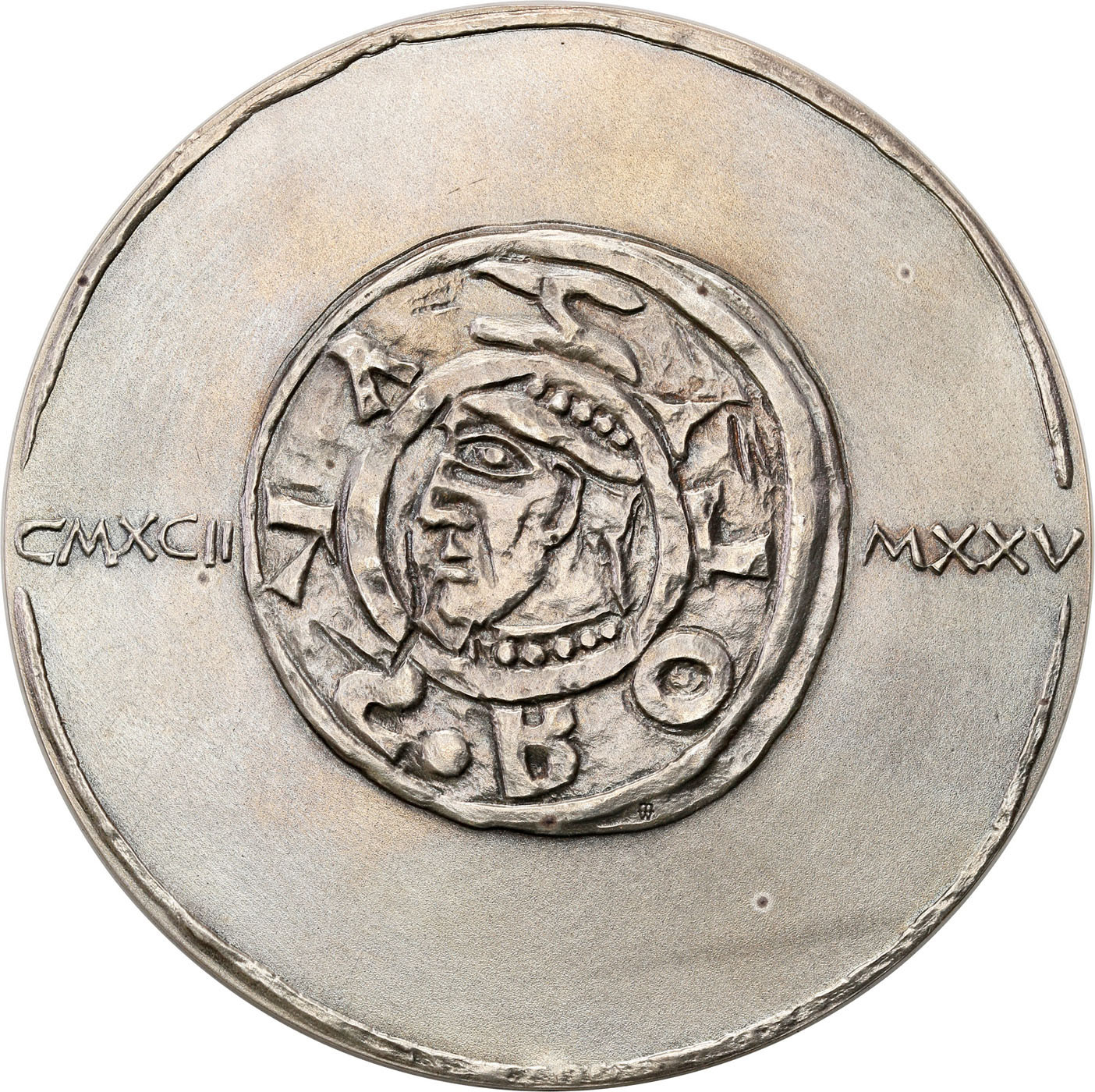PRL. Medal, Bolesław Chrobry 1973 - seria królewska, PTAiN, SREBRO